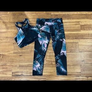 EUC Fun Print Fabletics Set Size Large